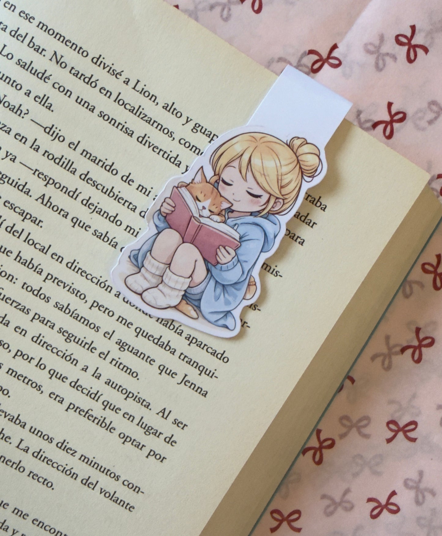 ✨ Marcapáginas magnético “Cozy Reader” – Kawaii & aesthetic